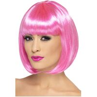 Short Bob Pink Partyrama Wig Costume Accessory