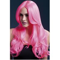 Fever Khloe Wig Neon Pink Costume Accessory