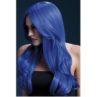 Fever Khloe Wig Neon Blue Costume Accessory 