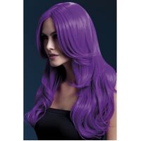 Fever Khloe Wig Neon Purple Costume Accessory 
