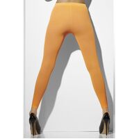 Neon Orange Footless Opaque Tights Costume Accessory 