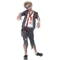 Zombie School Boy Child Costume Size: Large