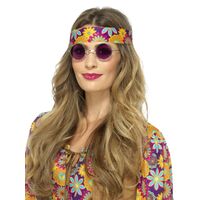 Purple Hippie Glasses Costume Accessory