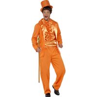 90s Orange Tuxedo Adult Costume Costume Size: Large