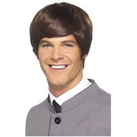 60's Male Mod Brown Short Wig
