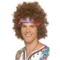 Afro Hippy Brown Wig