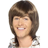 70's Heart Throb Brown Wig Costume Accessory