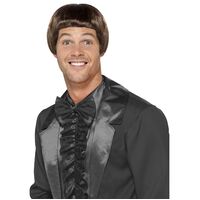 90's Bowl Cut Brown Wig Costume Accessory