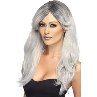 Ghostly Glamour Grey Wig Costume Accessory