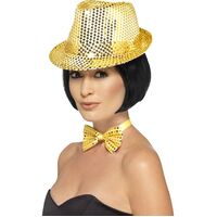 Sequin Trilby Hat Gold Costume Accessory