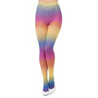 Rainbow Opaque Tights Costume Accessory