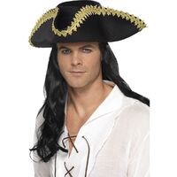 Pirate Hat Black Costume Accessory