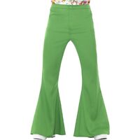 Flared Mens Costume Trousers Green Size: Medium