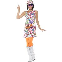 60s Groovy Chick Adult Costume Size: Large