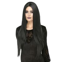Witch Deluxe Black Wig Costume Accessory 