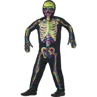 Glow In The Dark Skeleton Child Costume Size: Small