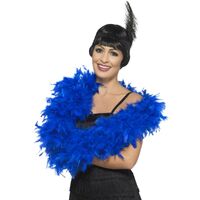 Deluxe Feather Boa Royal Blue Costume Accessory