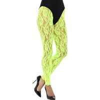 Neon Green 80s Lace Leggings Costume Accessory  