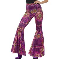 Psychedelic Flared Ladies Costume Trousers Size: Medium - Large
