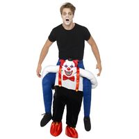 Sinister Clown Piggy Back Adult Costume Size: One Size Fits Most