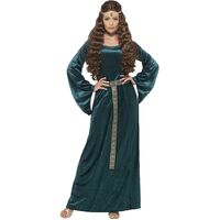 Medieval Maid Adult Green Costume Size: Large