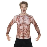 Mutilated Skin T-Shirt Adult Costume Size: Medium