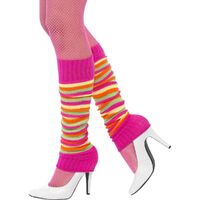 Neon Striped Leg Warmers Costume Accessory