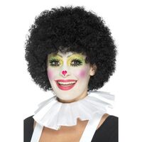 Clown Neck Ruffle White Costume Accessory