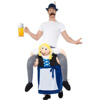 Bavarian Beer Maiden Piggy Back Adult Costume Size: One Size Fits Most