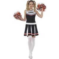 Black Cheerleader Adult Costume Size: Large