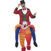 Clown Piggy Back Adult Costume Size: One Size Fits Most