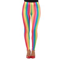 Rainbow Clown Costume Leggings Size: Large