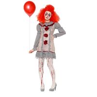 Vintage Clown Lady Adult Costume Size: Large