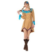 Native American Inspired Blue and Brown Adult Costume Size: Large