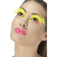 80s Polka Dot False Eyelashes Neon Yellow
