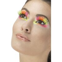 80s Party Multi-Coloured Eyelashes