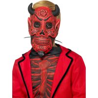 Day of the Dead Devil Child Mask Costume Accessory