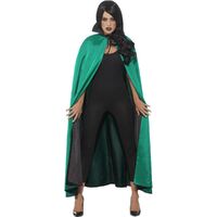 Reversible Deluxe Teal Green and Black Adult Cape