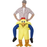 Chicken Piggy Back Adult Costume Size: One Size Fits Most