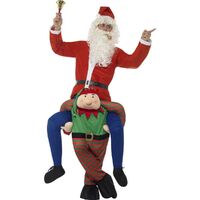 Elf Piggy Back Adult Costume Size: One Size Fits Most