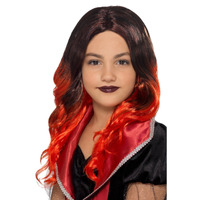 Black and Red Witch Wig Costume Accessory Size: Child