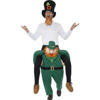 Paddy's Leprechaun Piggy Back Adult Costume Size: One Size Fits Most