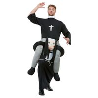 Nun Piggy Back Adult Costume Size: One Size Fits Most