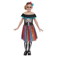 Day of the Dead Neon Girl Child Costume Size: Medium