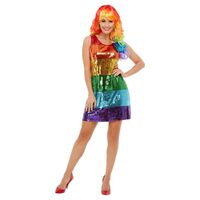 All The Glitters Rainbow Adult Costume Size: Medium