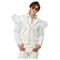 Elton John Feather Jacket Adult Costume Size: Large