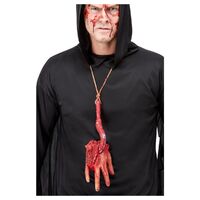 Severed Hand Halloween Necklace Costume Accessory