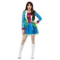 Alice In Wonderland Mad Hatter Party Dress Adult Costume Size: Medium