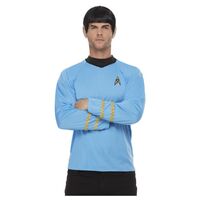 Star Trek Original Series Sciences Blue Uniform Adult Costume Size: Small