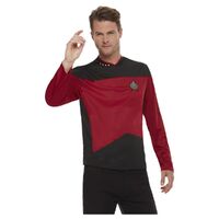 Star Trek The Next Generation Command Maroon Uniform Adult Costume Size: Large